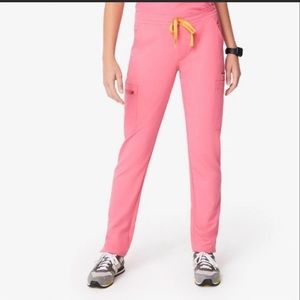 Figs neon pink skinny yola pant small petite